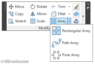 array_tools_in_AutoCAD_2012