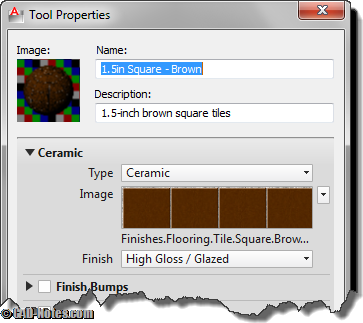 tool palettes properties