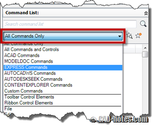select command list