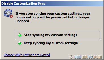 keep or stop syncing