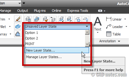 Create new layer state