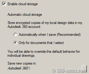 cloud storage option