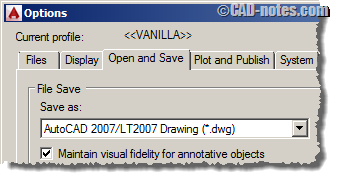 AutoCAD 2015 Default file type