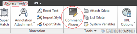 Command Aliases in Express Tools