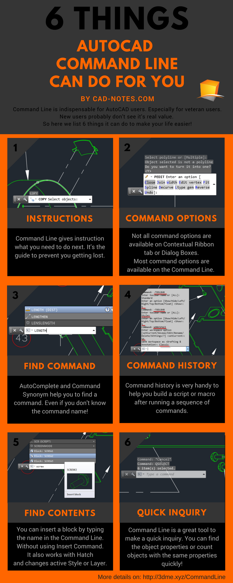 6 Things AutoCAD Command Line Can Do for You Infographics 